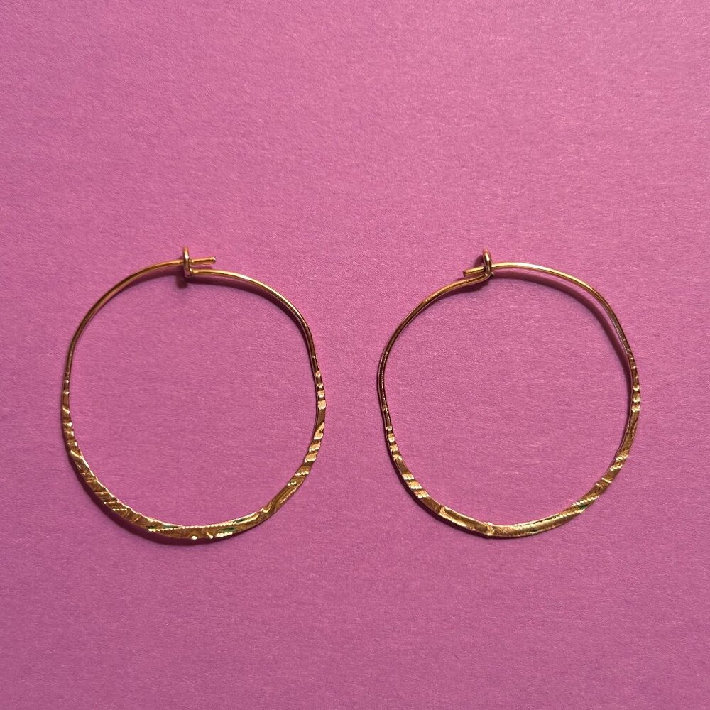 Gold hoop earrings